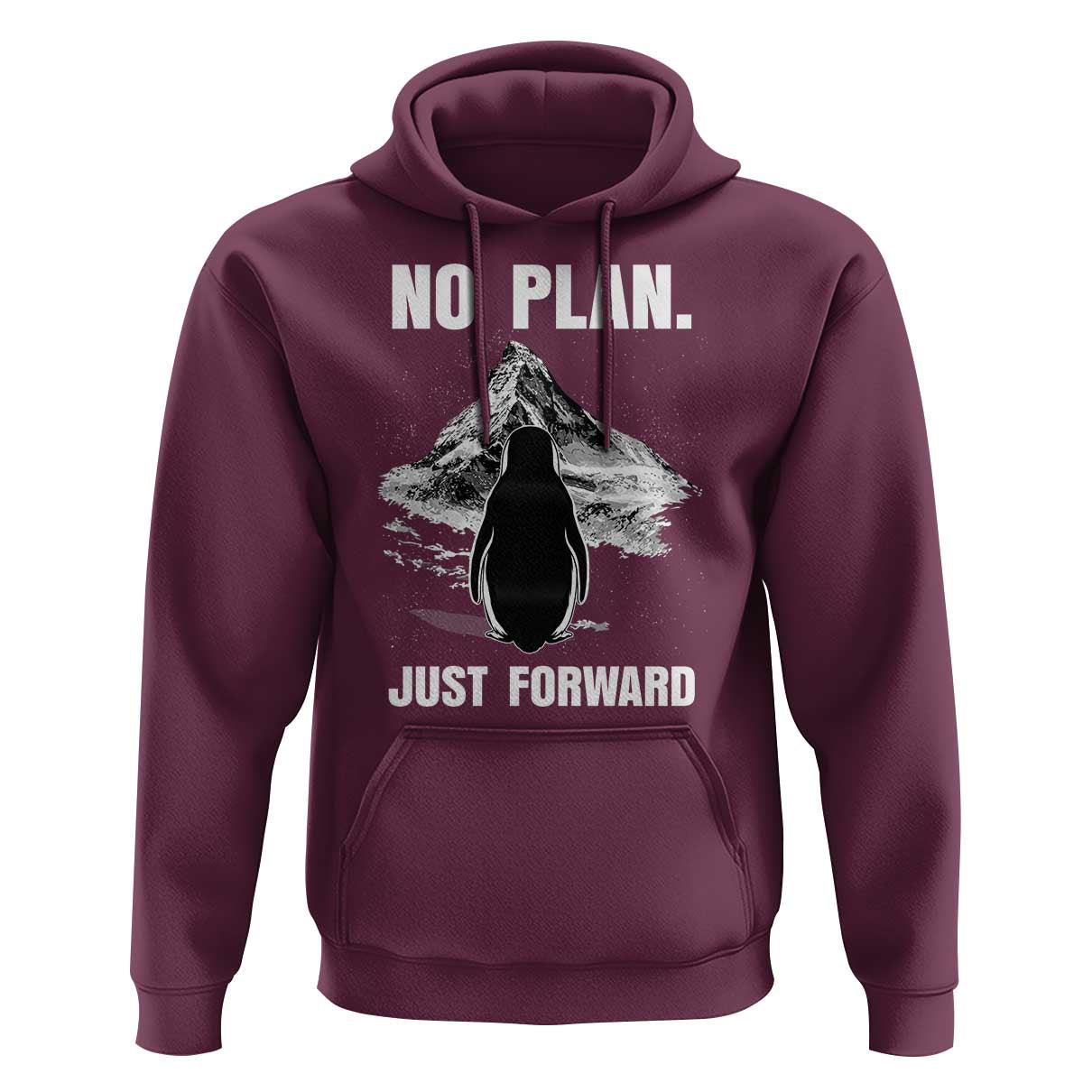 Nihilist Penguin Hiking Meme Hoodie No Plan Just Forward