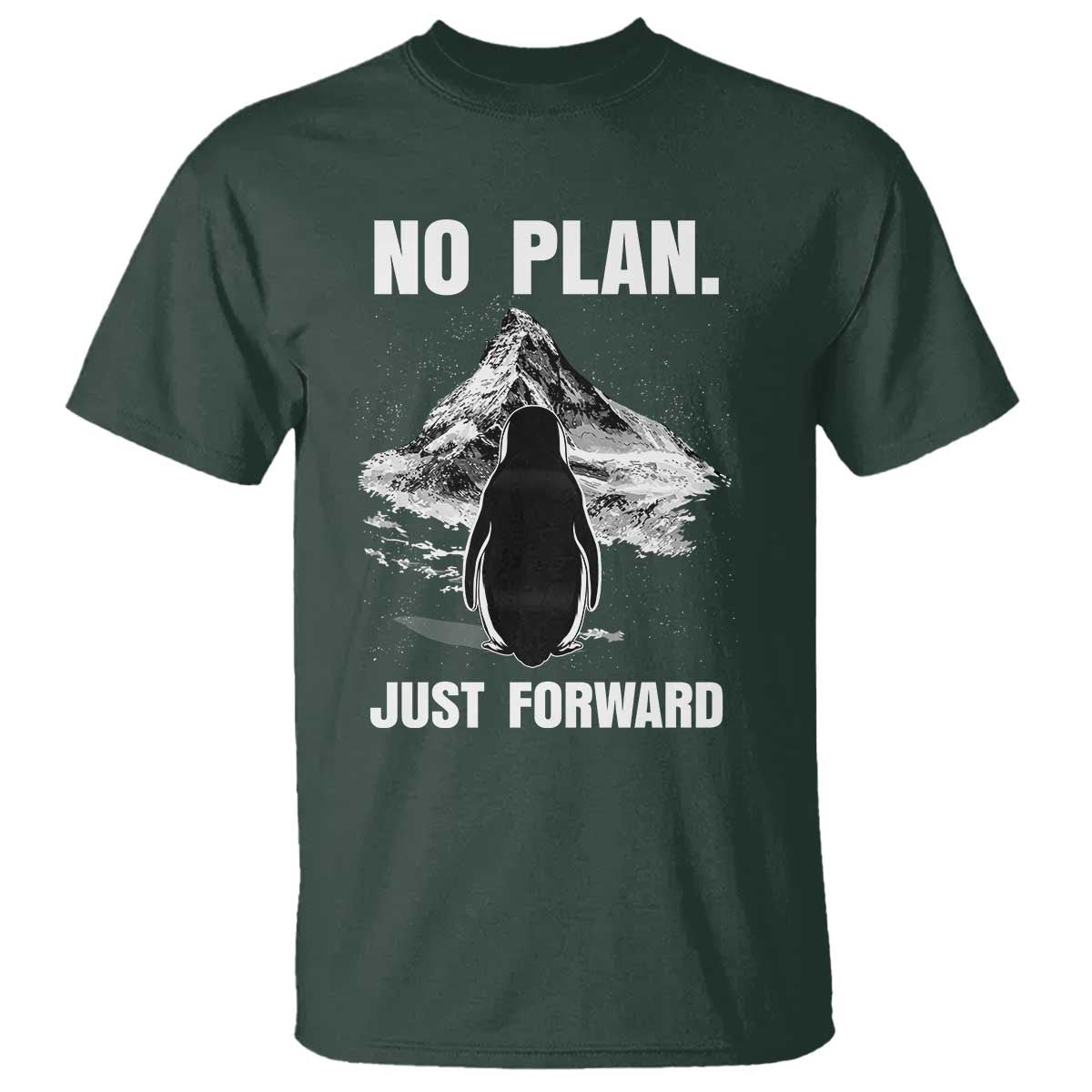 Nihilist Penguin Hiking Meme T Shirt No Plan Just Forward
