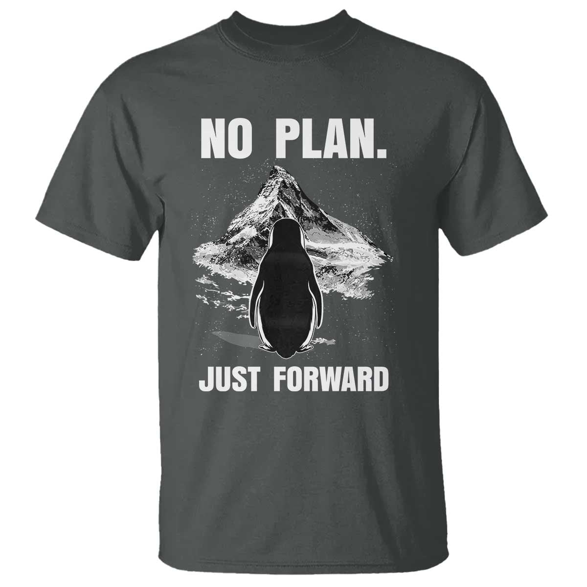 Nihilist Penguin Hiking Meme T Shirt No Plan Just Forward