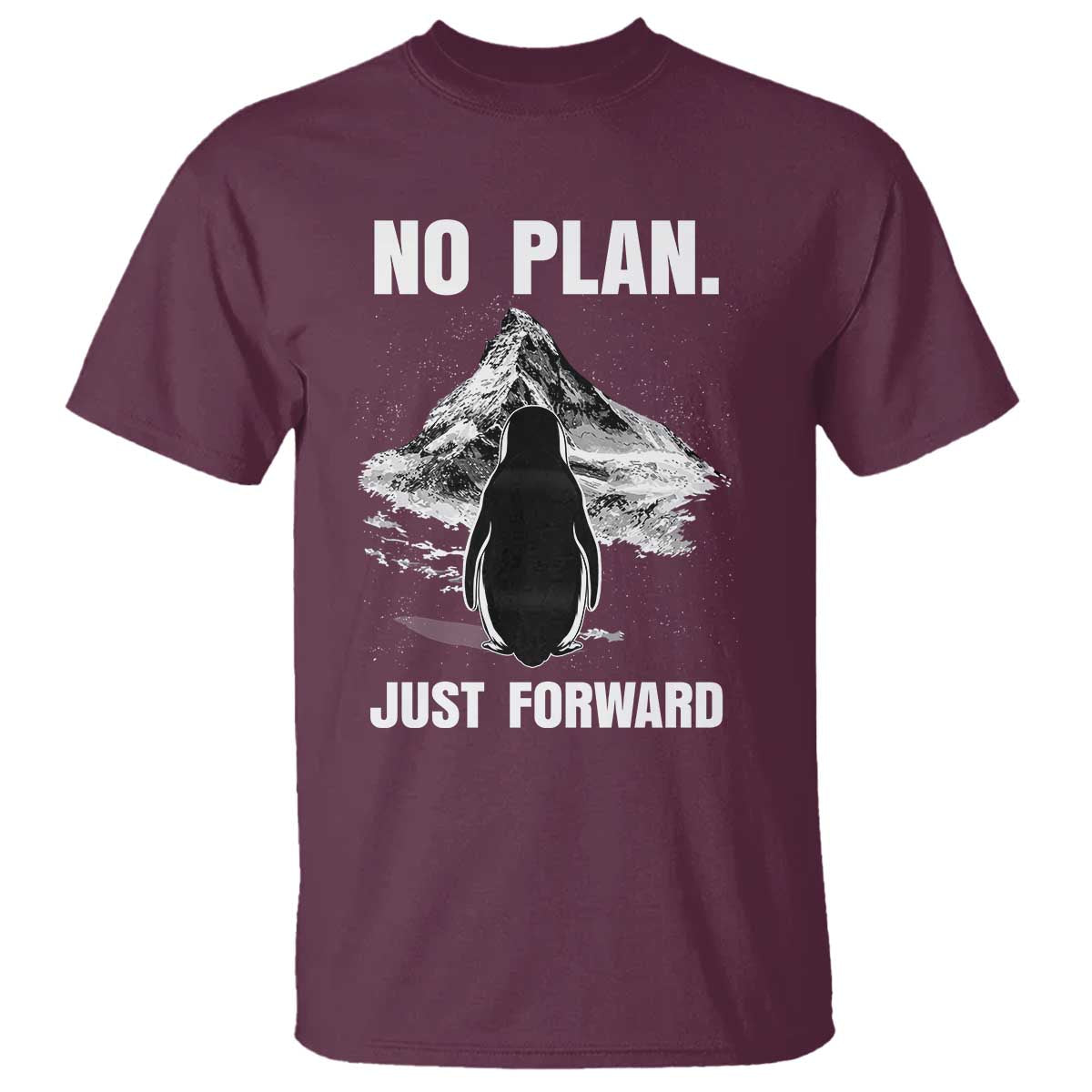 Nihilist Penguin Hiking Meme T Shirt No Plan Just Forward