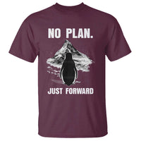 Nihilist Penguin Hiking Meme T Shirt No Plan Just Forward