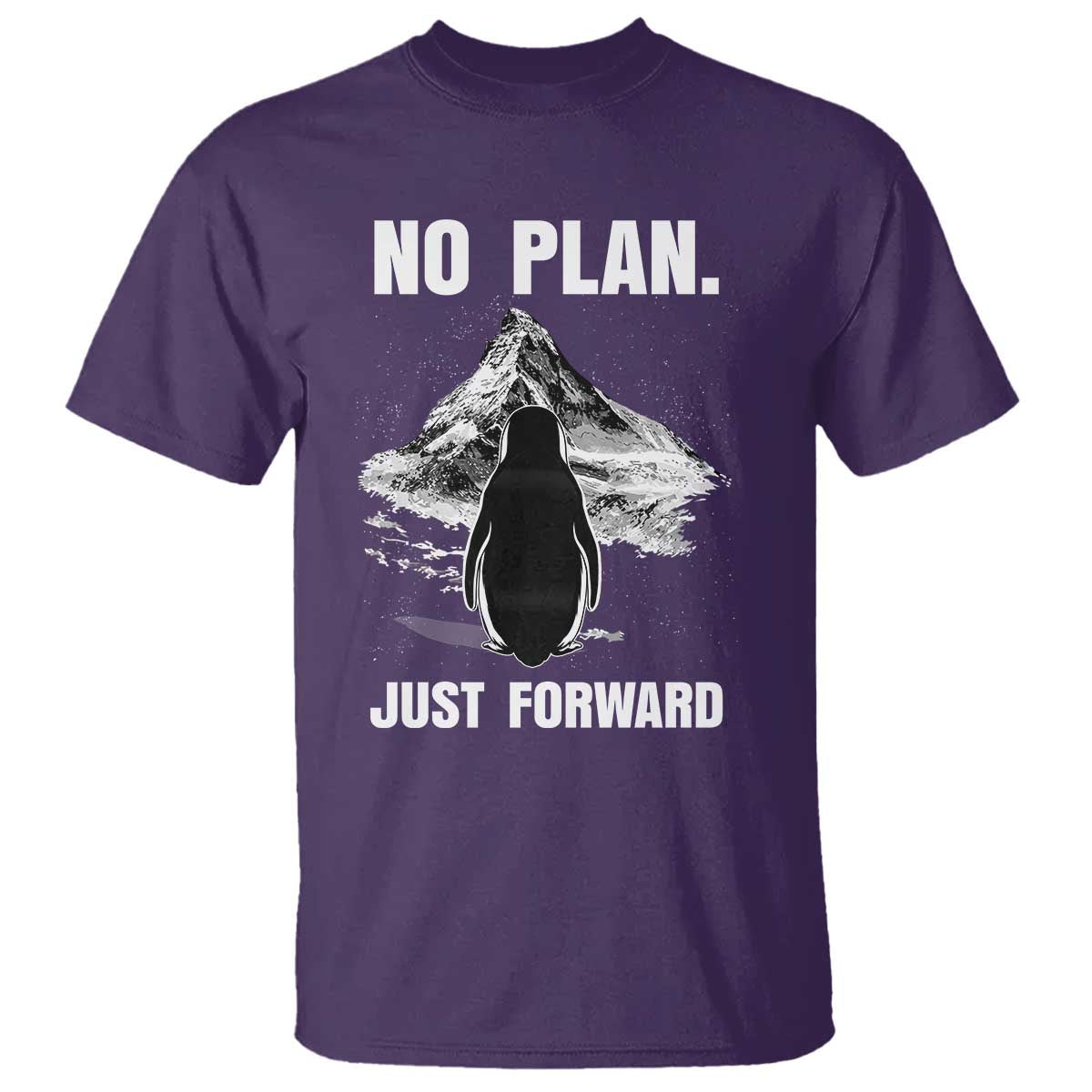 Nihilist Penguin Hiking Meme T Shirt No Plan Just Forward