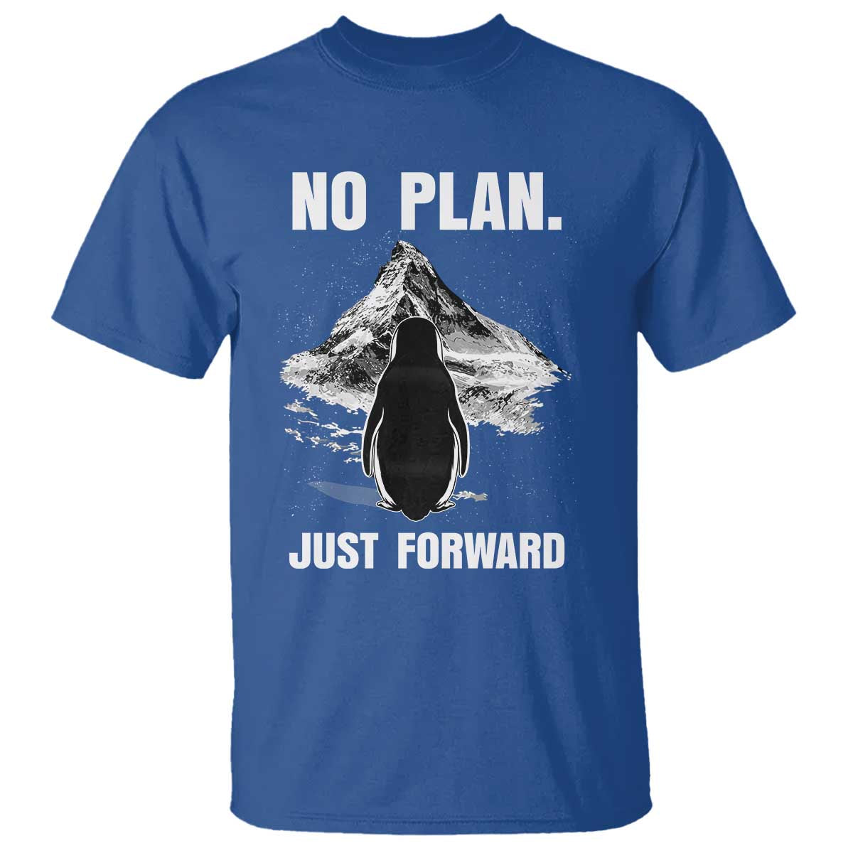 Nihilist Penguin Hiking Meme T Shirt No Plan Just Forward