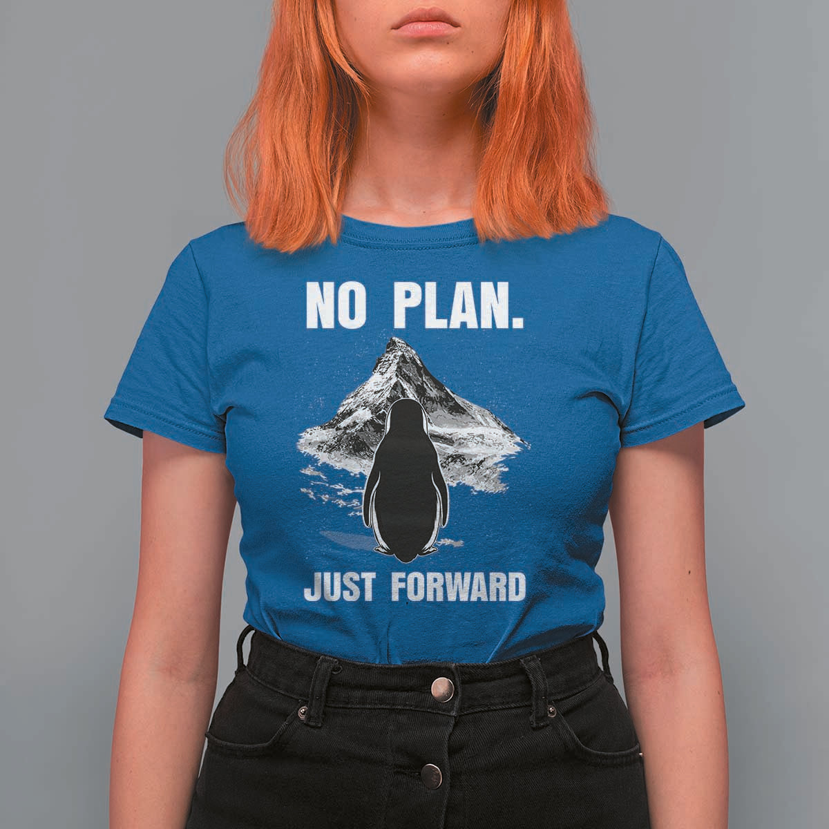 Nihilist Penguin Hiking Meme T Shirt For Women No Plan Just Forward