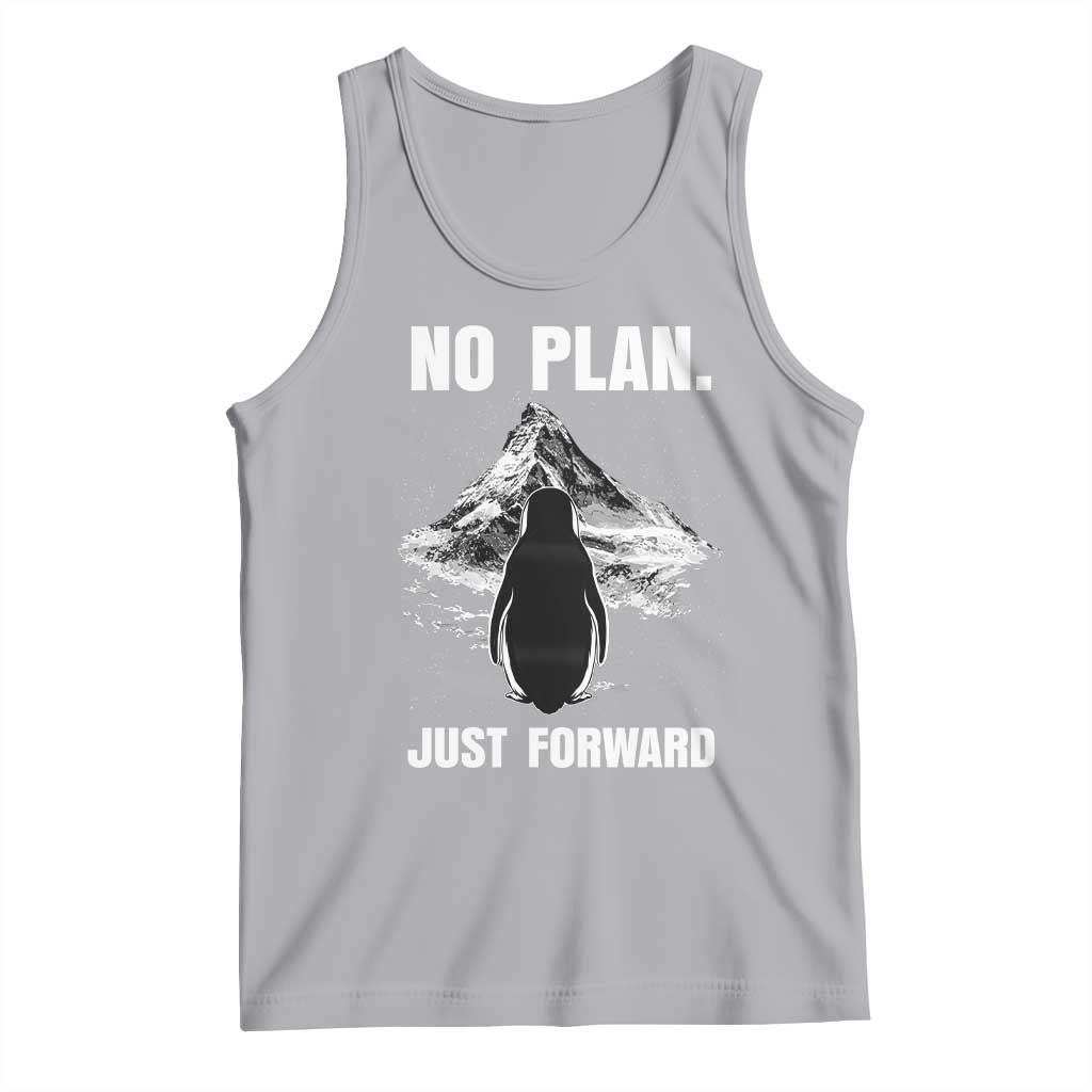 Nihilist Penguin Hiking Meme Tank Top No Plan Just Forward