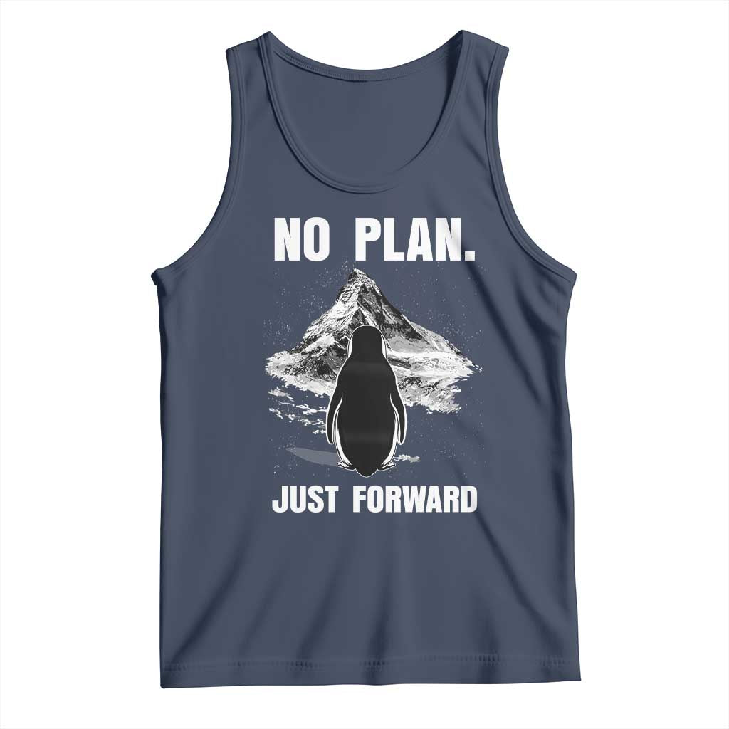 Nihilist Penguin Hiking Meme Tank Top No Plan Just Forward