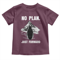 Nihilist Penguin Hiking Meme Toddler T Shirt No Plan Just Forward