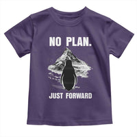 Nihilist Penguin Hiking Meme Toddler T Shirt No Plan Just Forward