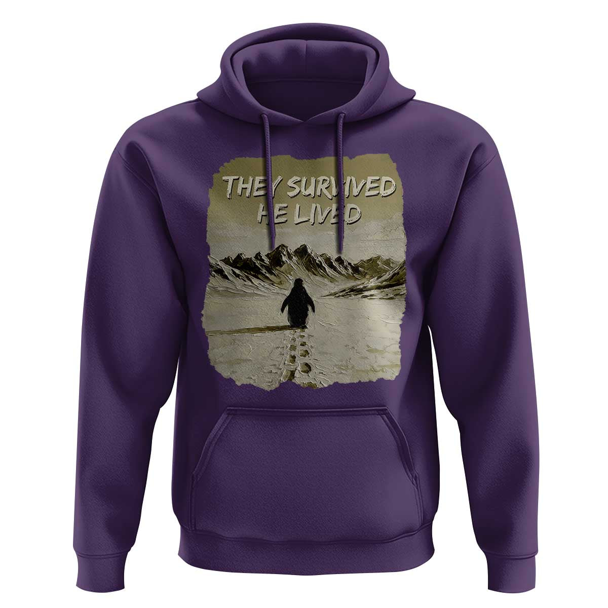 Nihilist Penguin Hiking Meme Hoodie They Survived He Lived