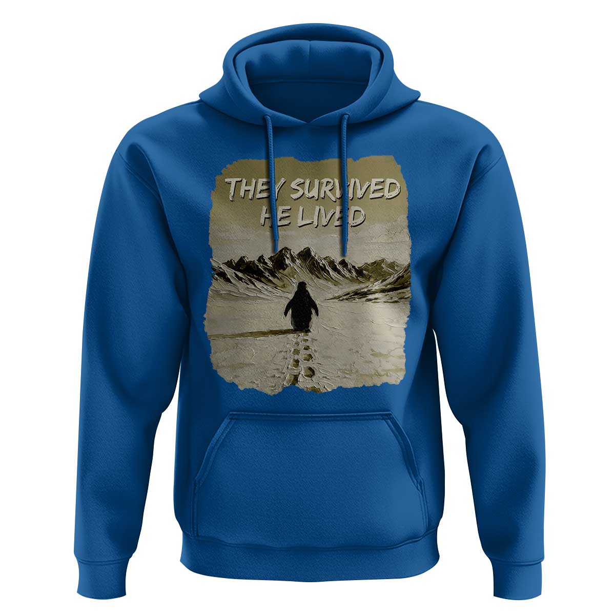 Nihilist Penguin Hiking Meme Hoodie They Survived He Lived