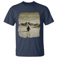 Nihilist Penguin Hiking Meme T Shirt They Survived He Lived