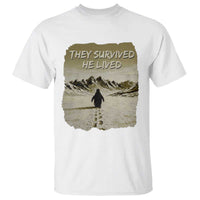 Nihilist Penguin Hiking Meme T Shirt They Survived He Lived