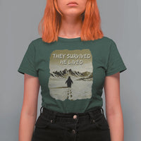 Nihilist Penguin Hiking Meme T Shirt For Women They Survived He Lived