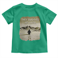 Nihilist Penguin Hiking Meme Toddler T Shirt They Survived He Lived