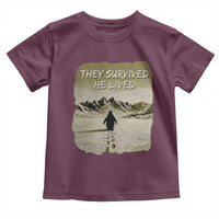 Nihilist Penguin Hiking Meme Toddler T Shirt They Survived He Lived