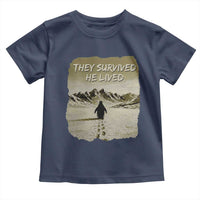 Nihilist Penguin Hiking Meme Toddler T Shirt They Survived He Lived