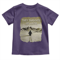 Nihilist Penguin Hiking Meme Toddler T Shirt They Survived He Lived