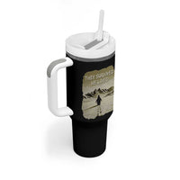 Nihilist Penguin Hiking Meme Tumbler With Handle They Survived He Lived