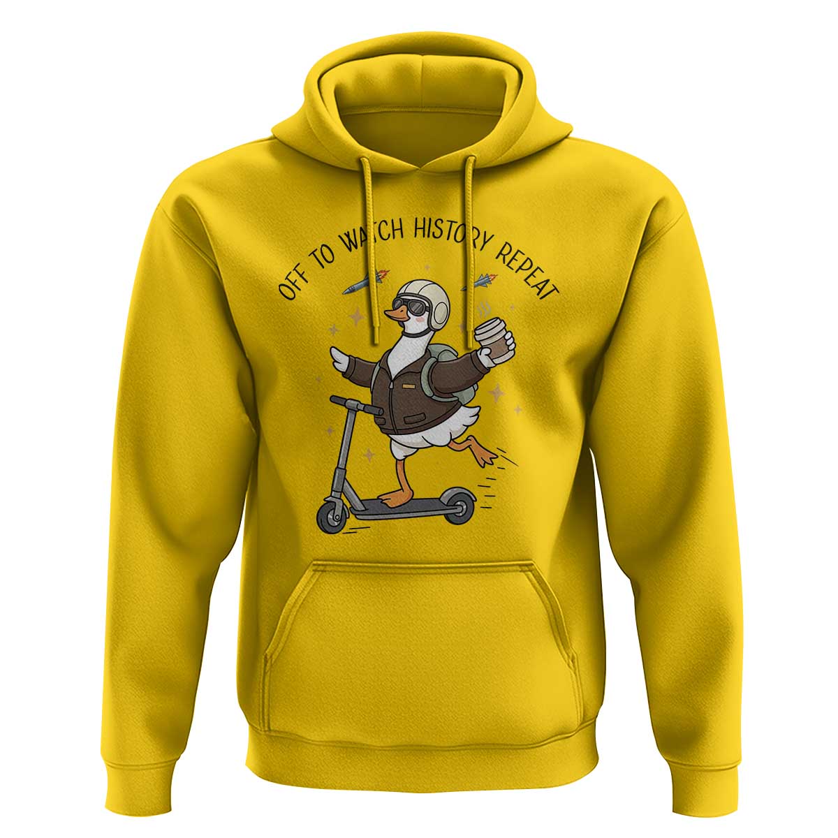 Funny Goose Support Freedom Meme Hoodie Off To Watch History Repart
