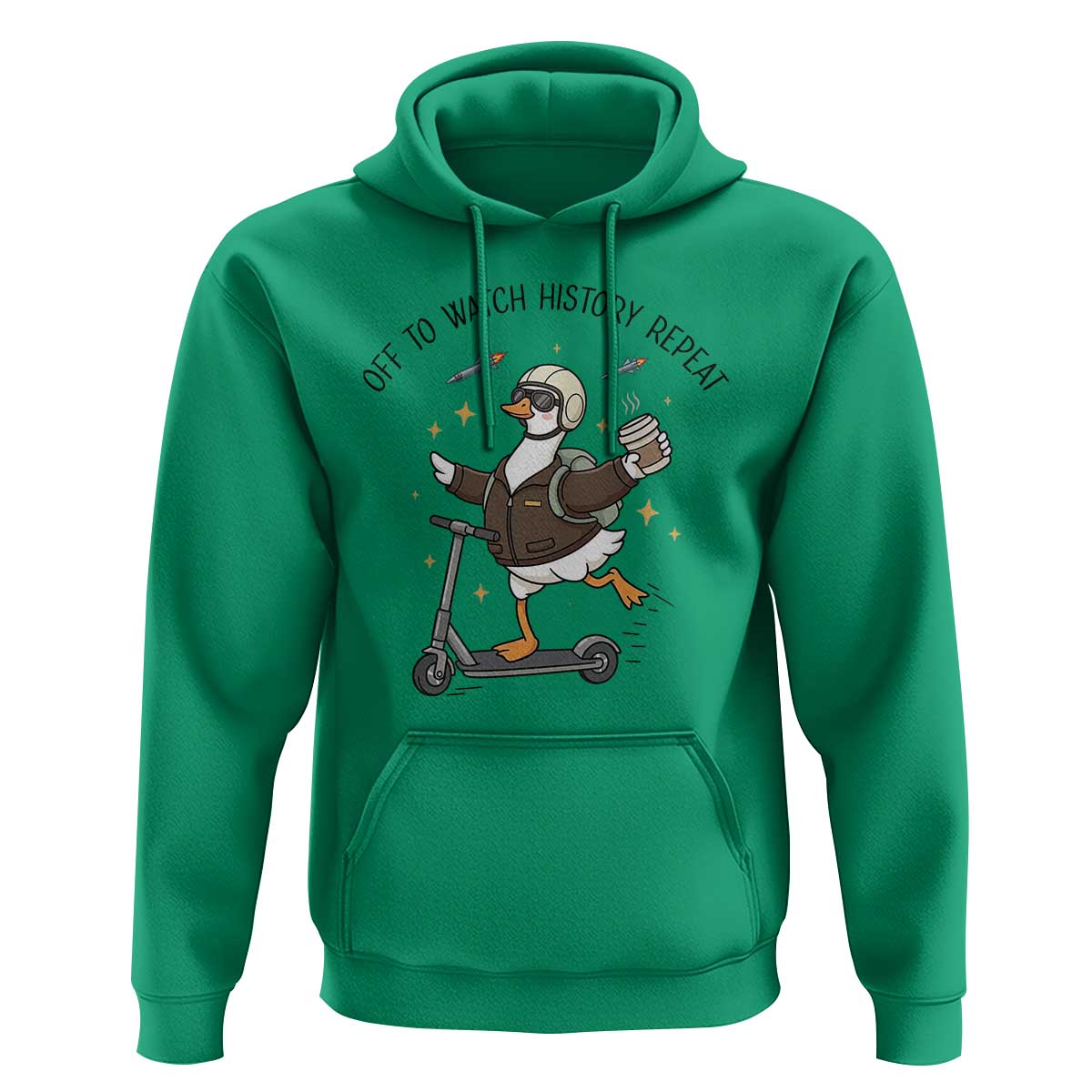 Funny Goose Support Freedom Meme Hoodie Off To Watch History Repart