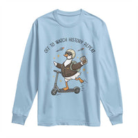 Funny Goose Support Freedom Meme Long Sleeve Shirt Off To Watch History Repart