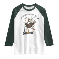 Funny Goose Support Freedom Meme Raglan Shirt Off To Watch History Repart