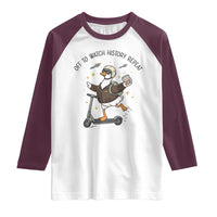 Funny Goose Support Freedom Meme Raglan Shirt Off To Watch History Repart