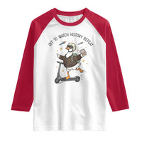 Funny Goose Support Freedom Meme Raglan Shirt Off To Watch History Repart