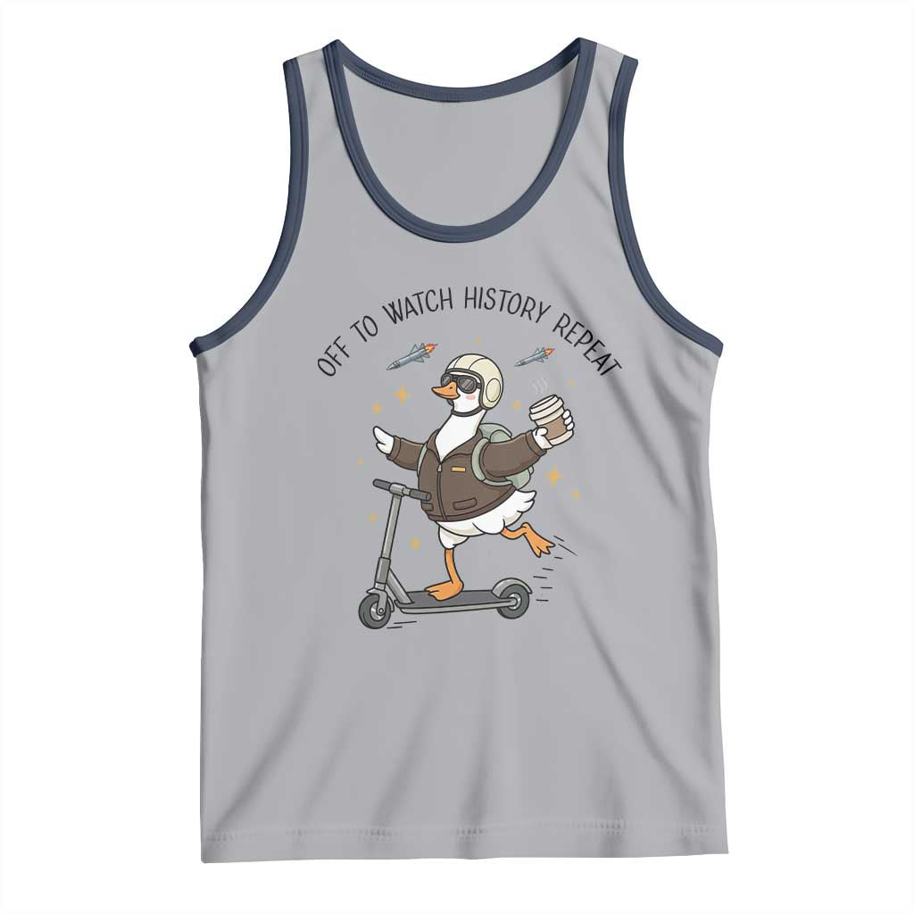 Funny Goose Support Freedom Meme Tank Top Off To Watch History Repart