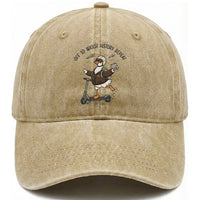 Funny Goose Support Freedom Meme Washed Cotton Baseball Cap Off To Watch History Repart