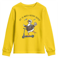 Funny Goose Support Freedom Meme Youth Sweatshirt Off To Watch History Repart