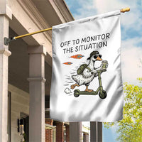 Funny Goose Support Freedom Meme Garden Flag Off To Monitor The Situation