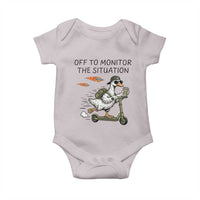 Funny Goose Support Freedom Meme Baby Onesie Off To Monitor The Situation