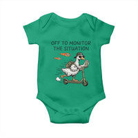 Funny Goose Support Freedom Meme Baby Onesie Off To Monitor The Situation