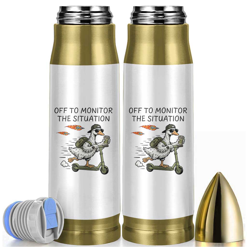 Funny Goose Support Freedom Meme Bullet Tumbler Off To Monitor The Situation