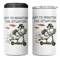 Funny Goose Support Freedom Meme 4 in 1 Can Cooler Tumbler Off To Monitor The Situation