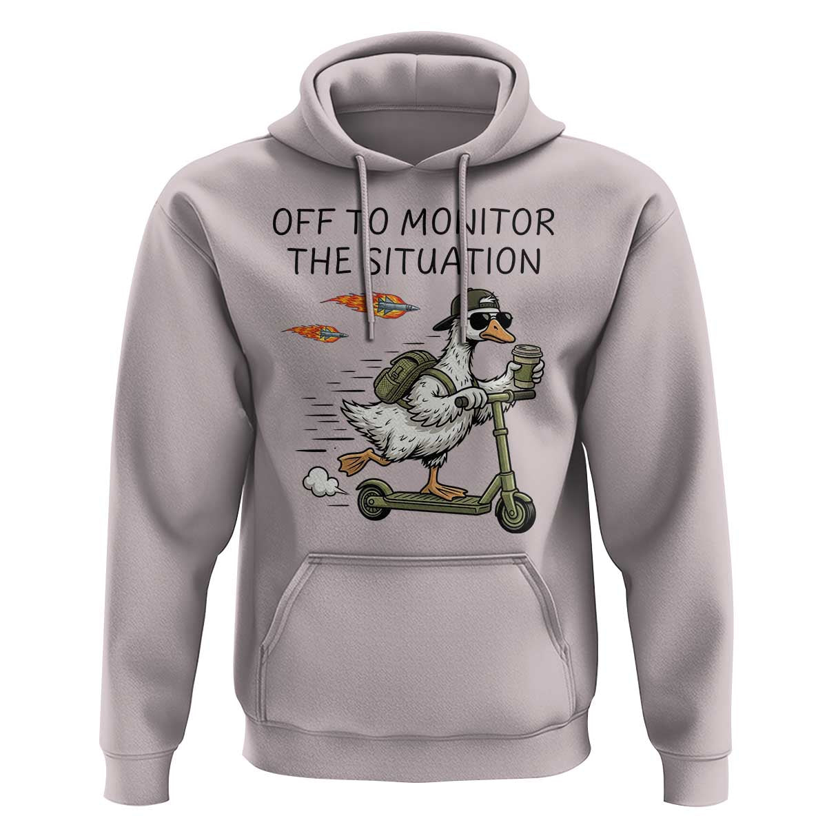 Funny Goose Support Freedom Meme Hoodie Off To Monitor The Situation