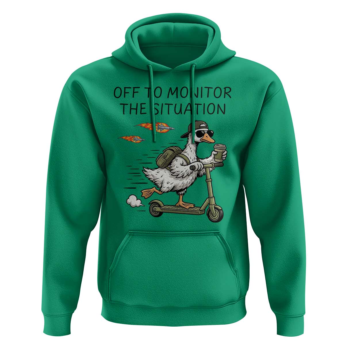 Funny Goose Support Freedom Meme Hoodie Off To Monitor The Situation