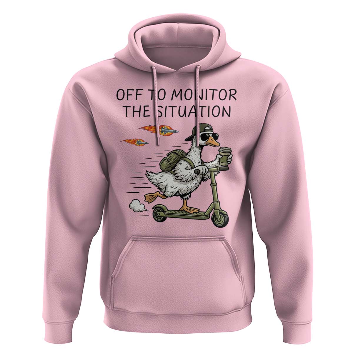 Funny Goose Support Freedom Meme Hoodie Off To Monitor The Situation