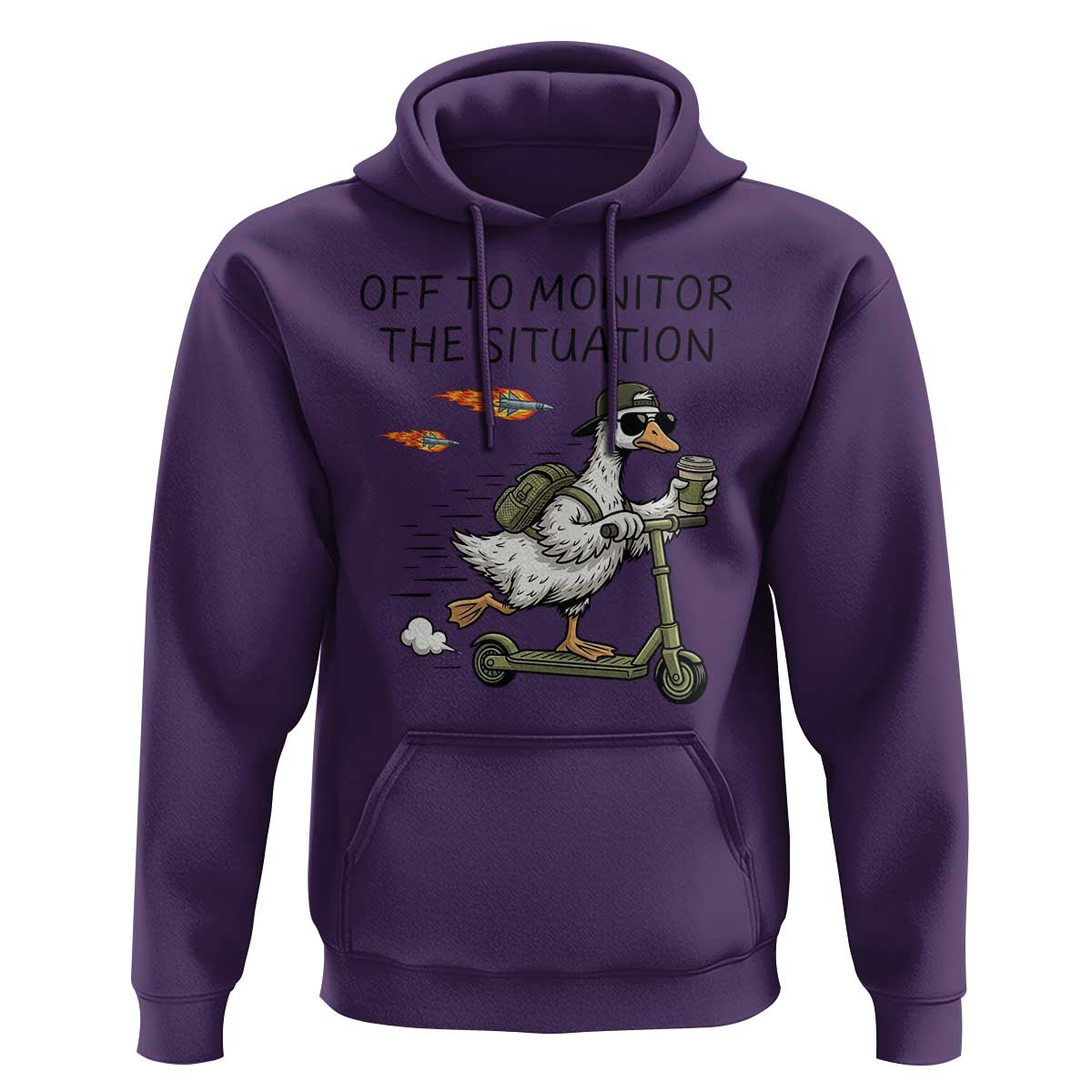 Funny Goose Support Freedom Meme Hoodie Off To Monitor The Situation