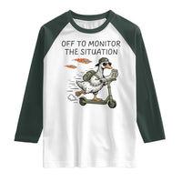 Funny Goose Support Freedom Meme Raglan Shirt Off To Monitor The Situation
