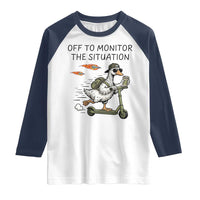 Funny Goose Support Freedom Meme Raglan Shirt Off To Monitor The Situation