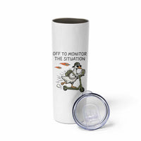 Funny Goose Support Freedom Meme Skinny Tumbler Off To Monitor The Situation