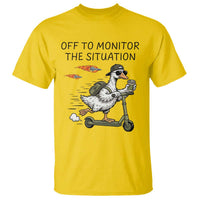 Funny Goose Support Freedom Meme T Shirt Off To Monitor The Situation