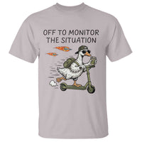 Funny Goose Support Freedom Meme T Shirt Off To Monitor The Situation
