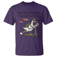 Funny Goose Support Freedom Meme T Shirt Off To Monitor The Situation