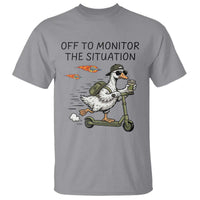Funny Goose Support Freedom Meme T Shirt Off To Monitor The Situation