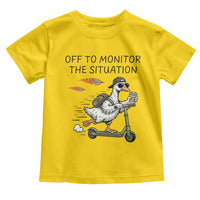 Funny Goose Support Freedom Meme Toddler T Shirt Off To Monitor The Situation