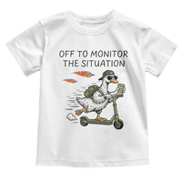 Funny Goose Support Freedom Meme Toddler T Shirt Off To Monitor The Situation