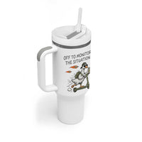 Funny Goose Support Freedom Meme Tumbler With Handle Off To Monitor The Situation